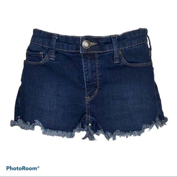 Mudd FLX Stretch Blue Jean Cut Off Shorts Size 7 - Picture 1 of 3